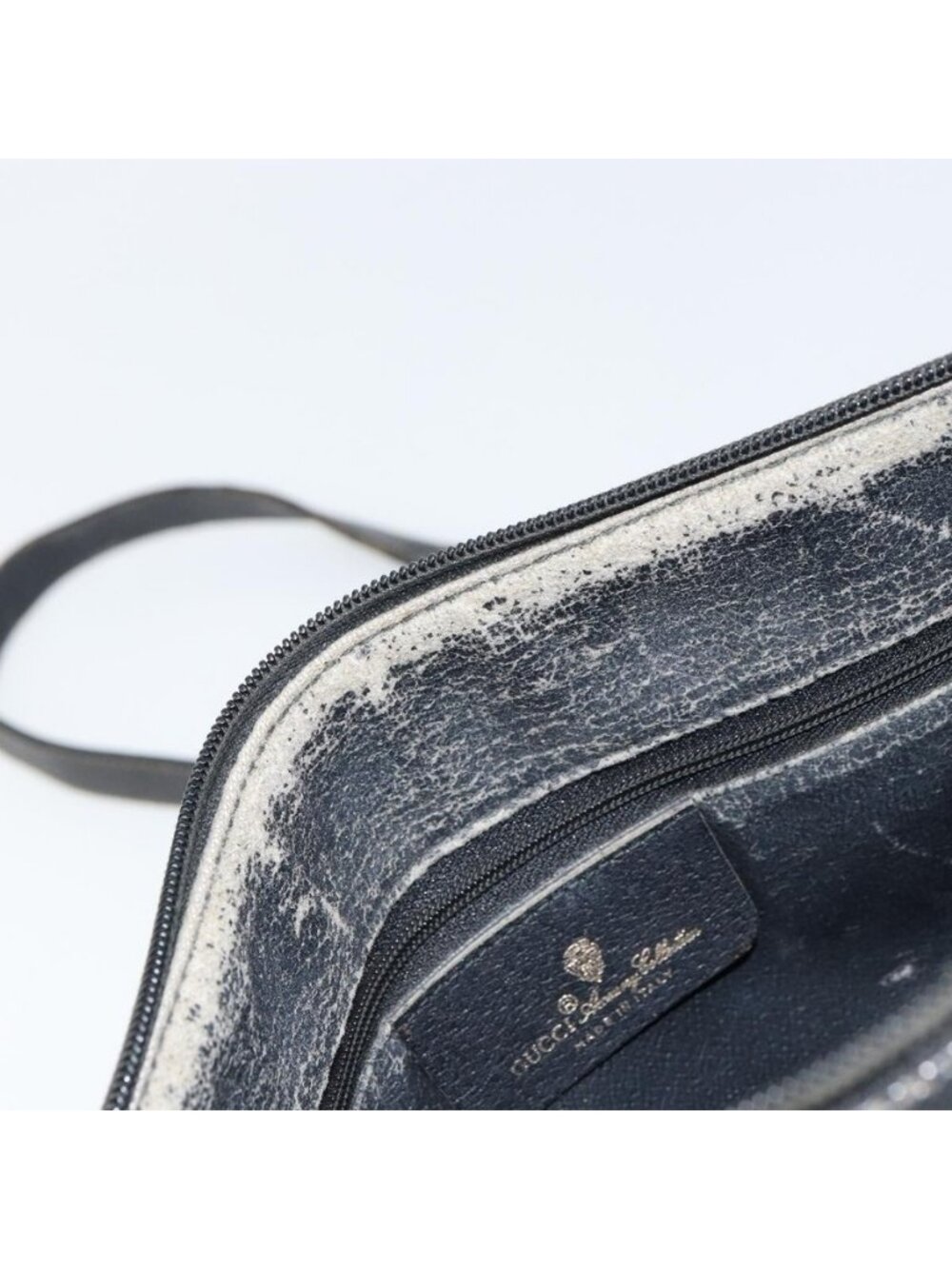 Authentic GUCCI GG Supreme Web Sherry Line Bag PVC Black Gold 89 02 077 - Picture 2 of 16
